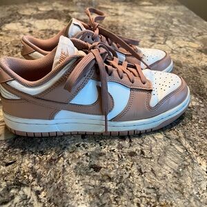 Nike Dunk Women's Athletic Shoes in Pink and White